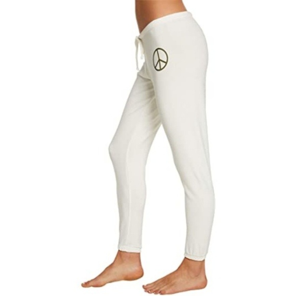 Chaser Joggers Womens Size S Peace On Earth Graphic Sweatpants Drawstring NWT - Picture 2 of 9